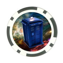 The Police Box Tardis Time Travel Device Used Doctor Who Poker Chip Card Guard (10 Pack) by Sudhe