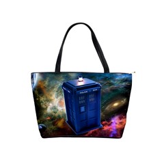 The Police Box Tardis Time Travel Device Used Doctor Who Classic Shoulder Handbag by Sudhe