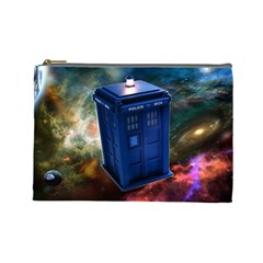 The Police Box Tardis Time Travel Device Used Doctor Who Cosmetic Bag (large) by Sudhe