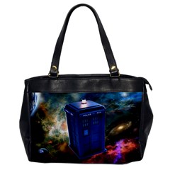 The Police Box Tardis Time Travel Device Used Doctor Who Oversize Office Handbag by Sudhe