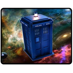 The Police Box Tardis Time Travel Device Used Doctor Who Fleece Blanket (medium)  by Sudhe