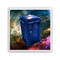 The Police Box Tardis Time Travel Device Used Doctor Who Memory Card Reader (square) by Sudhe