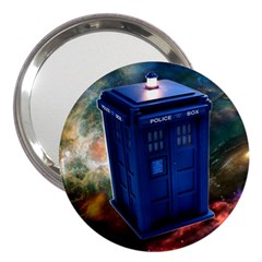 The Police Box Tardis Time Travel Device Used Doctor Who 3  Handbag Mirrors by Sudhe