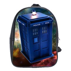 The Police Box Tardis Time Travel Device Used Doctor Who School Bag (xl) by Sudhe