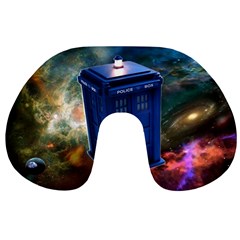 The Police Box Tardis Time Travel Device Used Doctor Who Travel Neck Pillows by Sudhe