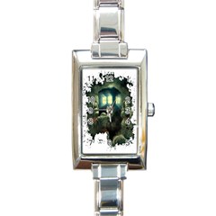 Time Machine Doctor Who Rectangle Italian Charm Watch by Sudhe