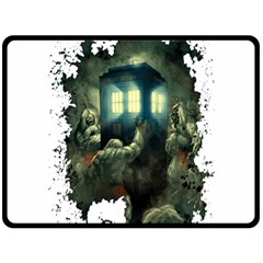 Time Machine Doctor Who Fleece Blanket (large)  by Sudhe