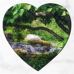 Chicago Garden of the Phoenix Jigsaw Puzzle (Heart)