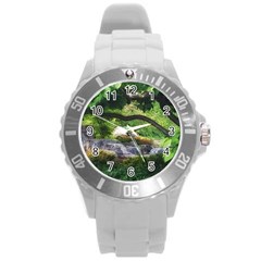 Chicago Garden Of The Phoenix Round Plastic Sport Watch (l) by Riverwoman