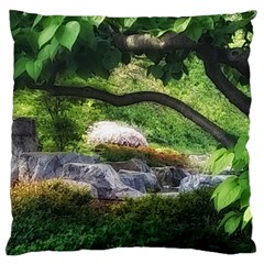 Chicago Garden Of The Phoenix Large Cushion Case (one Side) by Riverwoman