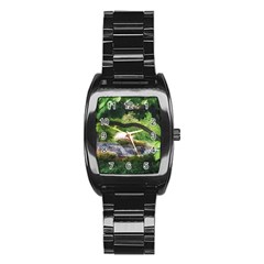 Chicago Garden of the Phoenix Stainless Steel Barrel Watch