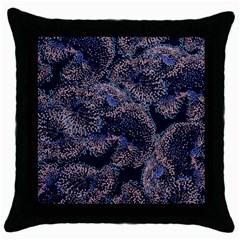 Glowing Coral Pattern Throw Pillow Case (black) by LoolyElzayat