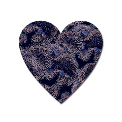 Glowing Coral Pattern Heart Magnet by LoolyElzayat