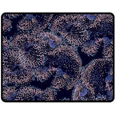 Glowing Coral Pattern Double Sided Fleece Blanket (medium)  by LoolyElzayat