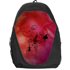 Decorative Clef With Piano And Guitar Backpack Bag by FantasyWorld7