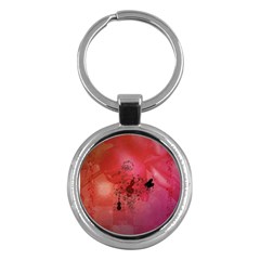 Decorative Clef With Piano And Guitar Key Chains (round)  by FantasyWorld7