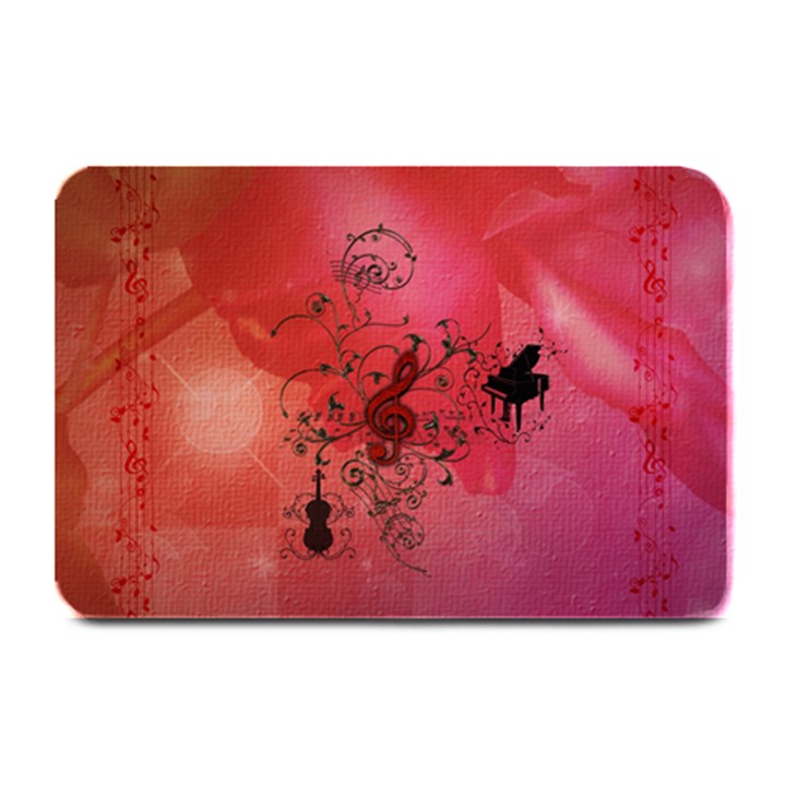 Decorative Clef With Piano And Guitar Plate Mats