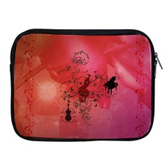 Decorative Clef With Piano And Guitar Apple Ipad 2/3/4 Zipper Cases by FantasyWorld7