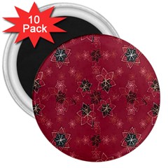 Modern Floral Collage Print Pattern Modern Floral Collage Print Pattern 3  Magnets (10 Pack) 