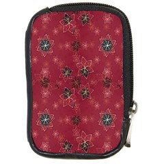 Modern Floral Collage Print Pattern Modern Floral Collage Print Pattern Compact Camera Leather Case by dflcprintsclothing