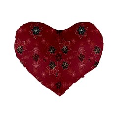 Modern Floral Collage Print Pattern Modern Floral Collage Print Pattern Standard 16  Premium Flano Heart Shape Cushions