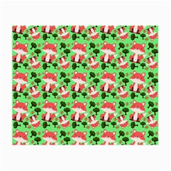 Fox And Trees Pattern Green Small Glasses Cloth (2-side) by snowwhitegirl