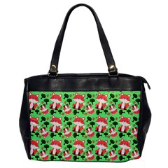 Fox And Trees Pattern Green Oversize Office Handbag by snowwhitegirl