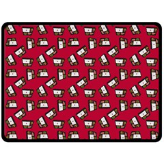 Bento Lunch Red Double Sided Fleece Blanket (large)  by snowwhitegirl