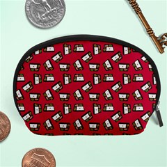 Bento Lunch Red Accessory Pouch (large) by snowwhitegirl