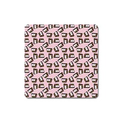 Bento Lunch Pink Square Magnet by snowwhitegirl