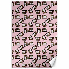 Bento Lunch Pink Canvas 12  X 18  by snowwhitegirl