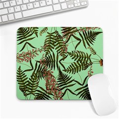 Fern Green Large Mousepads by snowwhitegirl