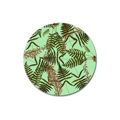 Fern Green Magnet 3  (round) by snowwhitegirl