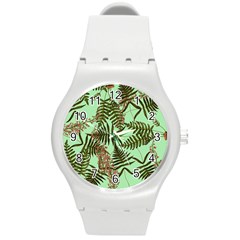 Fern Green Round Plastic Sport Watch (m) by snowwhitegirl