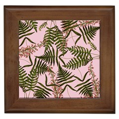 Fern Pink Framed Tiles by snowwhitegirl