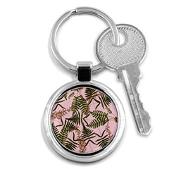 Fern Pink Key Chains (round)  by snowwhitegirl