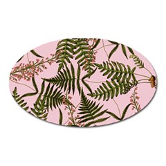 Fern Pink Oval Magnet by snowwhitegirl