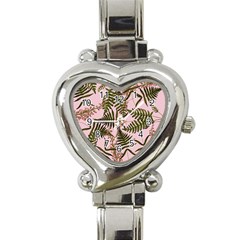 Fern Pink Heart Italian Charm Watch by snowwhitegirl