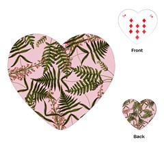 Fern Pink Playing Cards (heart) by snowwhitegirl