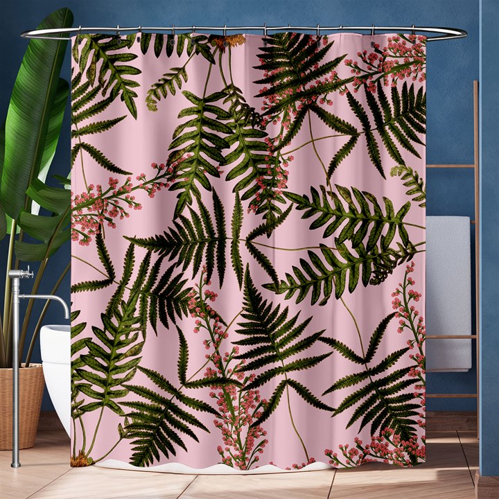 Fern Pink Shower Curtain 60  x 72  (Medium) 