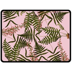 Fern Pink Double Sided Fleece Blanket (large)  by snowwhitegirl