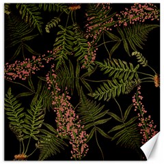 Fern Black Canvas 12  X 12  by snowwhitegirl