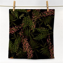 Fern Black Face Towel by snowwhitegirl