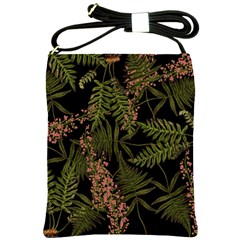 Fern Black Shoulder Sling Bag by snowwhitegirl