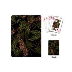 Fern Black Playing Cards (mini) by snowwhitegirl