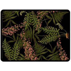 Fern Black Double Sided Fleece Blanket (large)  by snowwhitegirl