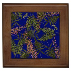 Fern Blue Framed Tiles by snowwhitegirl