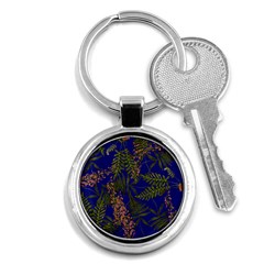 Fern Blue Key Chains (round)  by snowwhitegirl