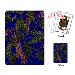 Fern Blue Playing Cards Single Design