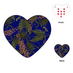 Fern Blue Playing Cards (heart) by snowwhitegirl